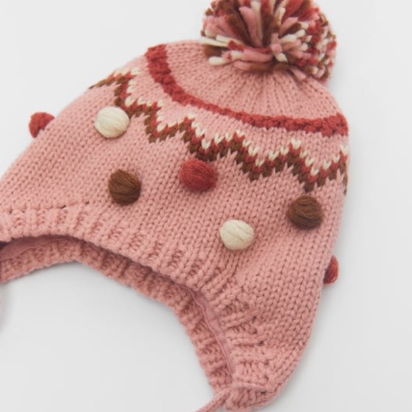 NWT Zara 1-3Y knit hat and matching knit scarf - Picture 3 of 6
